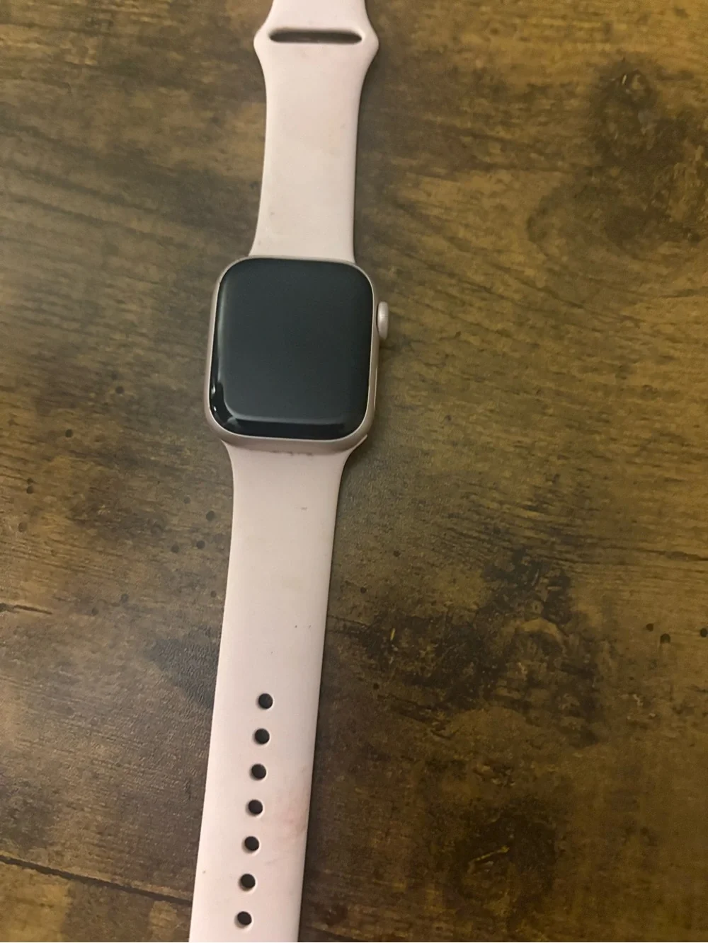 Pink Apple Watch with Silicone Band